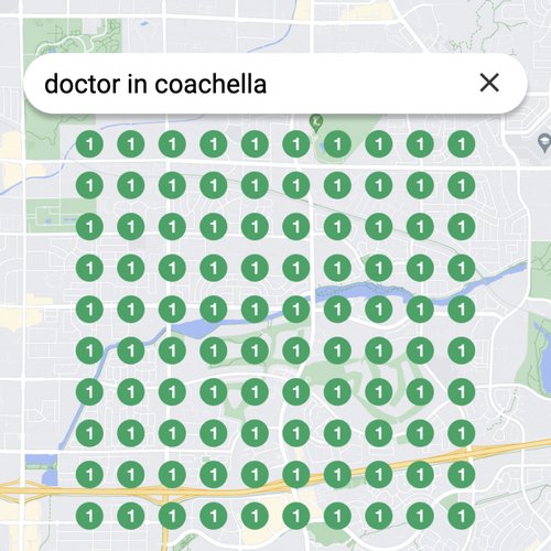 Ranking #1 as a doctor in Coachella on Google Maps