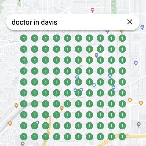 Ranking #1 as a doctor in Davis on Google Maps