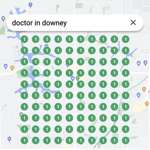 Leading Google Maps listing for healthcare in Downey