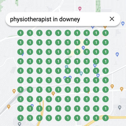 Ranking #1 as an physiotherapist on Google Maps in Downey