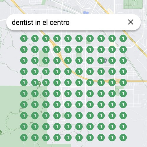 Prime position in local search for El Centro dentists