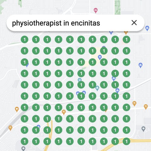 Ranking #1 as an physiotherapist on Google Maps in Encinitas