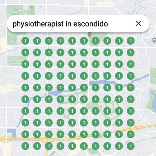 Ranking #1 as an physiotherapist on Google Maps in Escondido