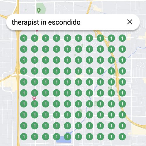 Ranking #1 as a therapist on Google Maps in Escondido