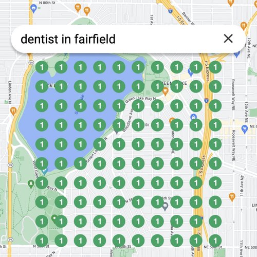 Leading Google Maps listing for dental care in Fairfield