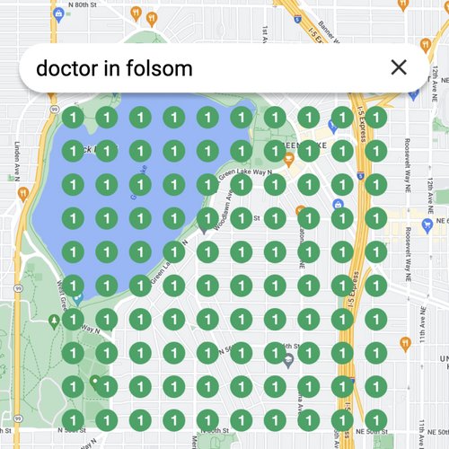 Leading Google Maps listing for healthcare in Folsom