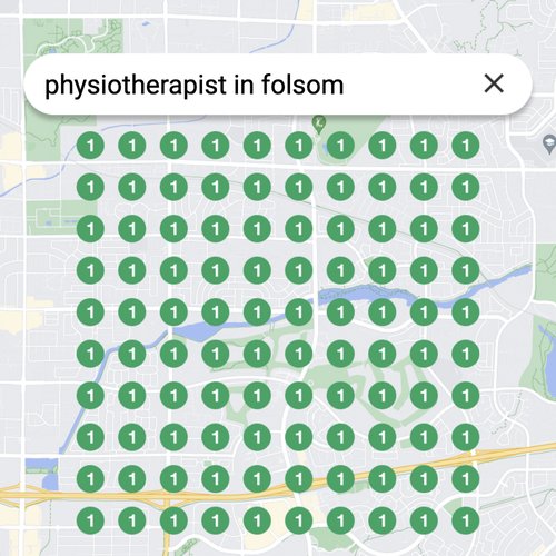 Ranking #1 as an physiotherapist on Google Maps in Folsom