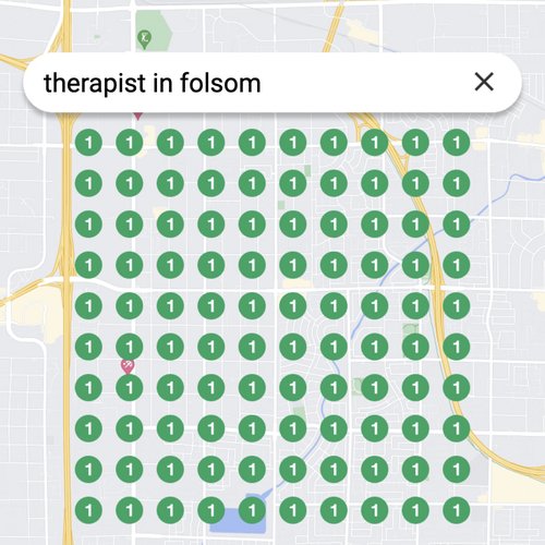 Ranking #1 as a therapist on Google Maps in Folsom