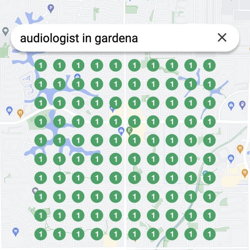 Ranking #1 as an audiologist in Gardena on Google Maps