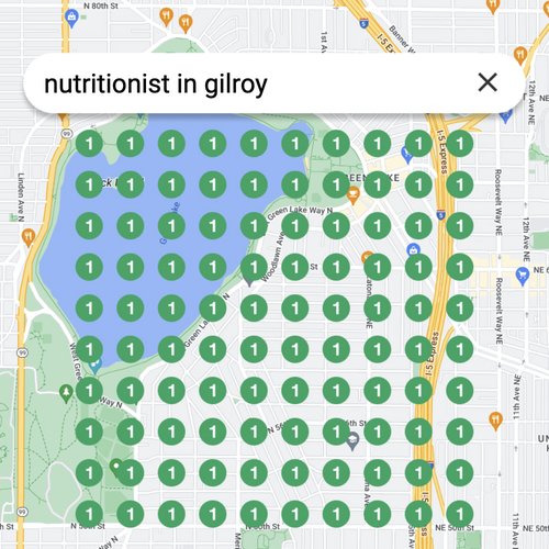 Ranking #1 as a nutritionist on Google Maps in Gilroy