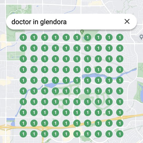 Prime position in local search for Glendora physicians