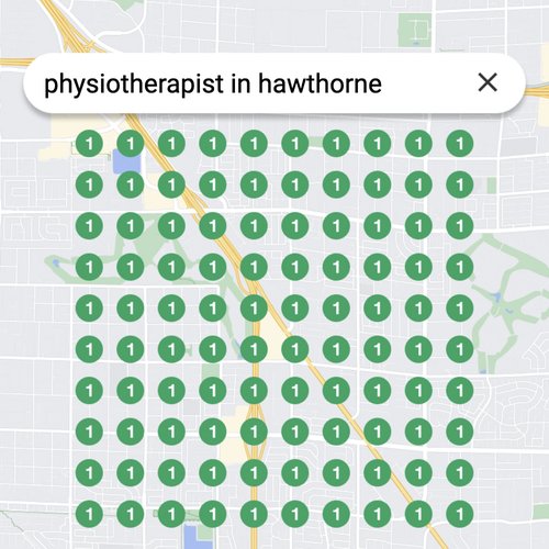 Ranking #1 as an physiotherapist on Google Maps in Hawthorne