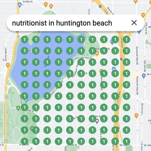 Ranking #1 as a nutritionist on Google Maps in Huntington Beach