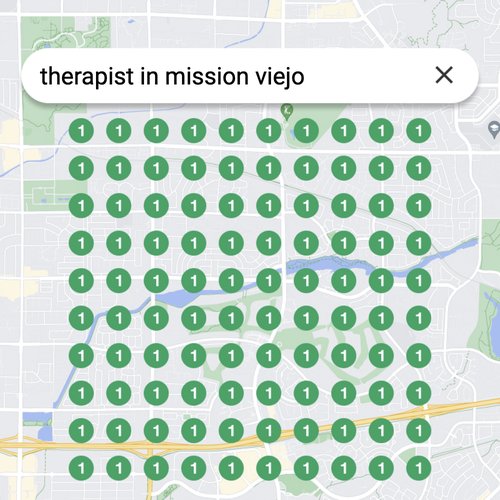 Ranking #1 as a therapist on Google Maps in Mission Viejo