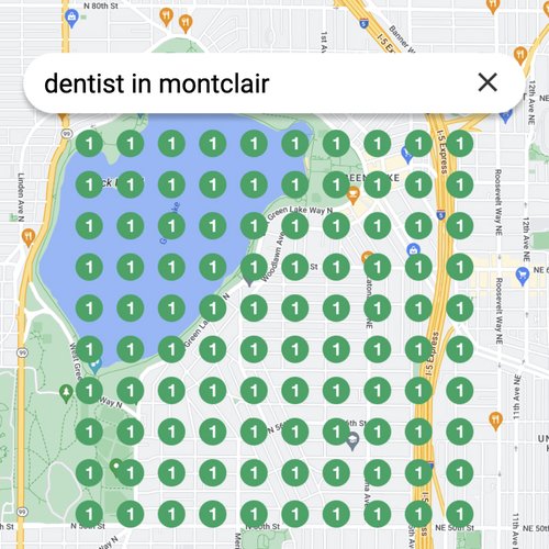 Leading Google Maps listing for dental care in Montclair