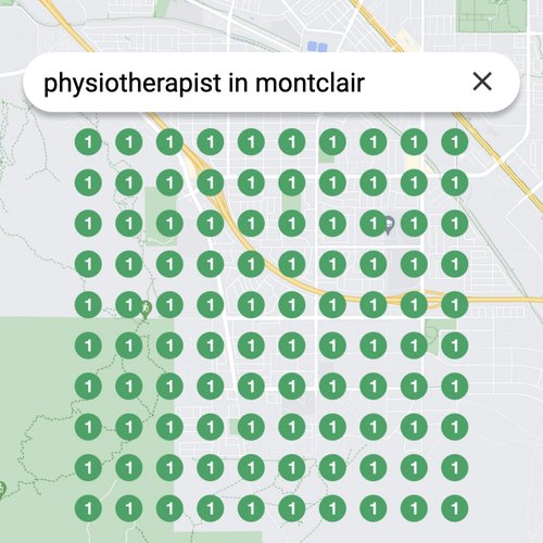 Ranking #1 as an physiotherapist on Google Maps in Montclair