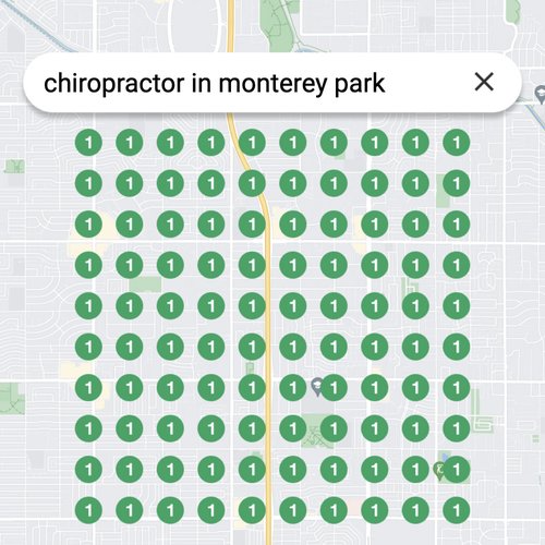 Ranking #1 as a chiropractor in Monterey Park on Google Maps