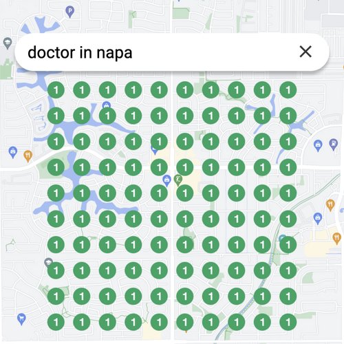 Leading Google Maps listing for healthcare in Napa