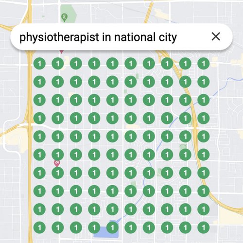 Ranking #1 as an physiotherapist on Google Maps in National City