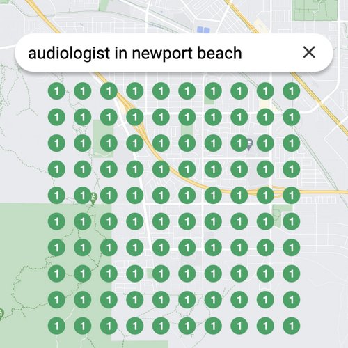 Ranking #1 as an audiologist in Newport Beach on Google Maps