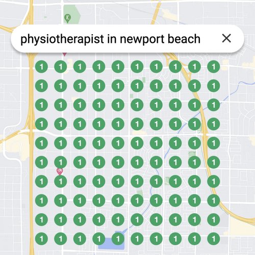 Ranking #1 as an physiotherapist on Google Maps in Newport Beach