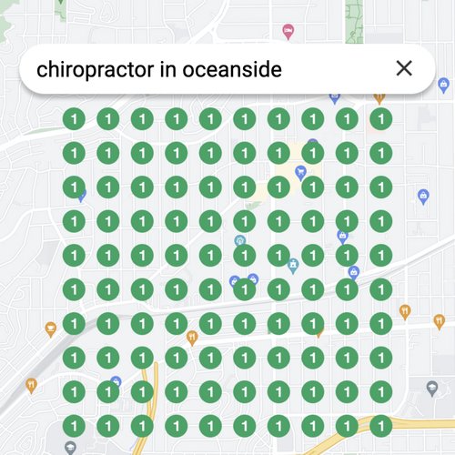 Leading Google Maps listing for spinal care in Oceanside