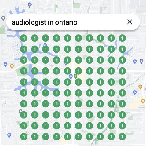 Ranking #1 as an audiologist in Ontario on Google Maps