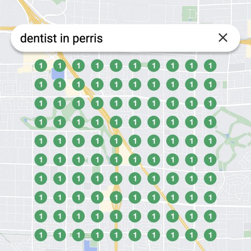 Prime position in local search for Perris dentists