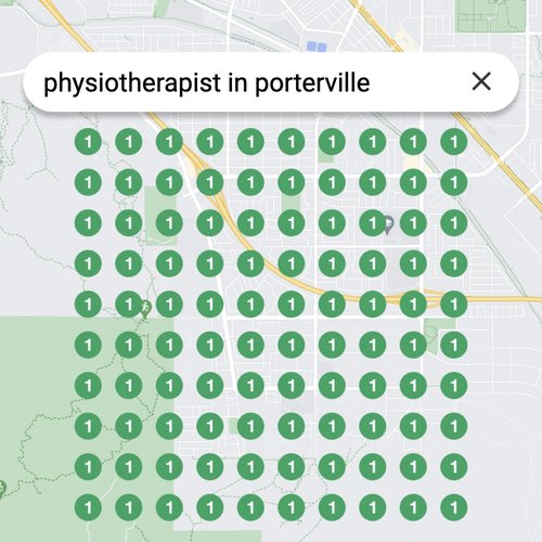 Ranking #1 as an physiotherapist on Google Maps in Porterville