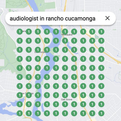 Ranking #1 as an audiologist in Rancho Cucamonga on Google Maps