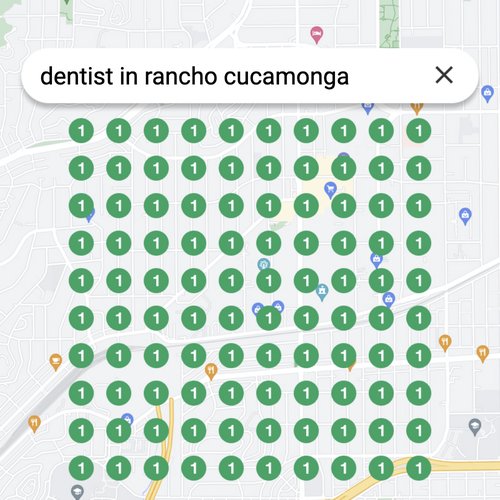 Leading Google Maps listing for dental care in Rancho Cucamonga