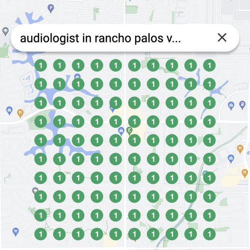 Ranking #1 as an audiologist in Rancho Palos Verdes on Google Maps