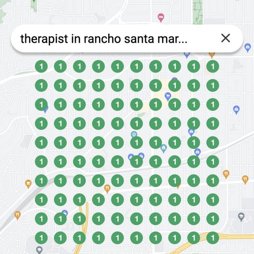 Ranking #1 as a therapist on Google Maps in Rancho Santa Margarita