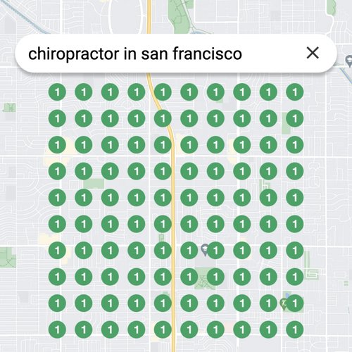 Ranking #1 as a chiropractor in San Francisco on Google Maps