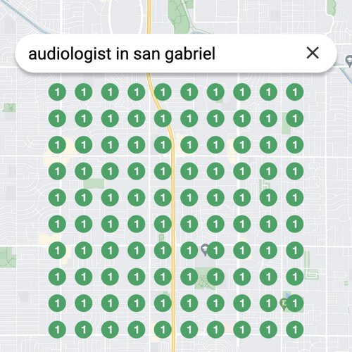 Ranking #1 as an audiologist in San Gabriel on Google Maps