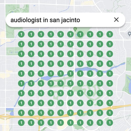 Ranking #1 as an audiologist in San Jacinto on Google Maps