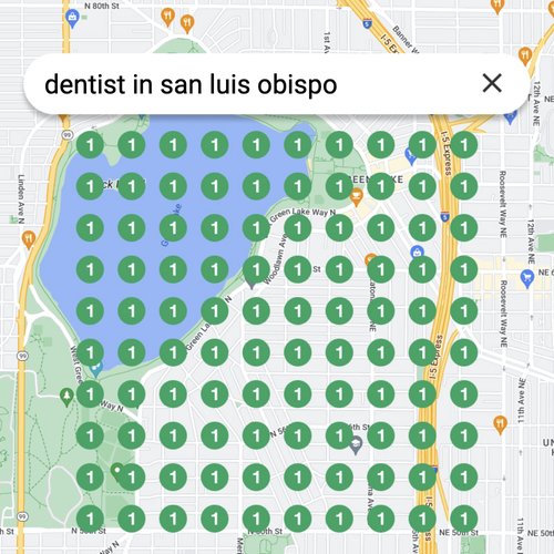 Leading Google Maps listing for dental care in San Luis Obispo