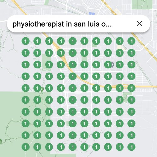 Ranking #1 as an physiotherapist on Google Maps in San Luis Obispo