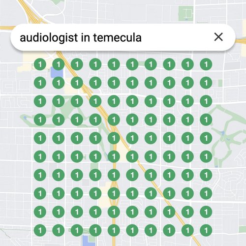 Ranking #1 as an audiologist in Temecula on Google Maps