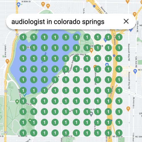 Ranking #1 as an audiologist in Colorado Springs on Google Maps