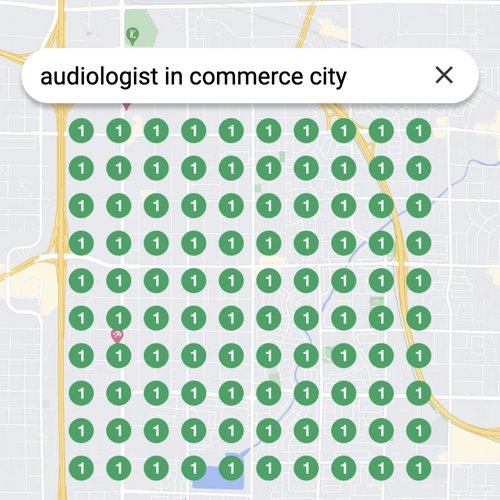 Ranking #1 as an audiologist in Commerce City on Google Maps