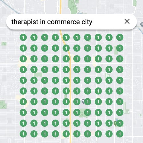 Ranking #1 as a therapist on Google Maps in Commerce City