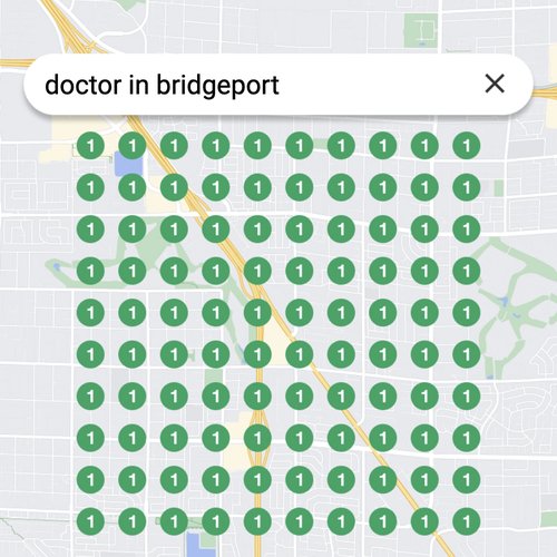 Ranking #1 as a doctor in Bridgeport on Google Maps