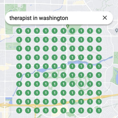 Ranking #1 as a therapist on Google Maps in Washington DC