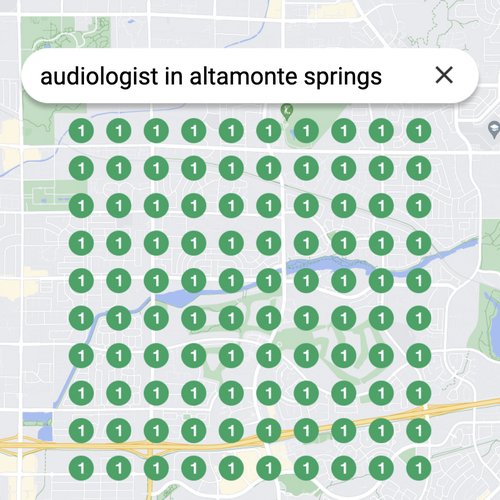 Ranking #1 as an audiologist in Altamonte Springs on Google Maps