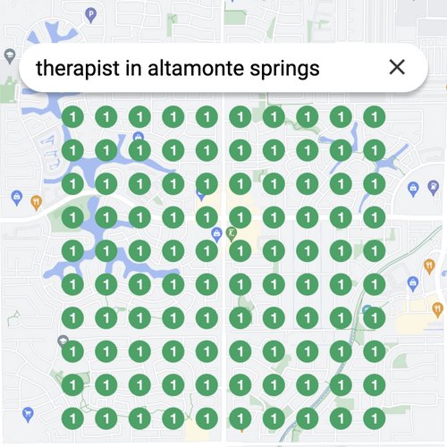 Ranking #1 as a therapist on Google Maps in Altamonte Springs