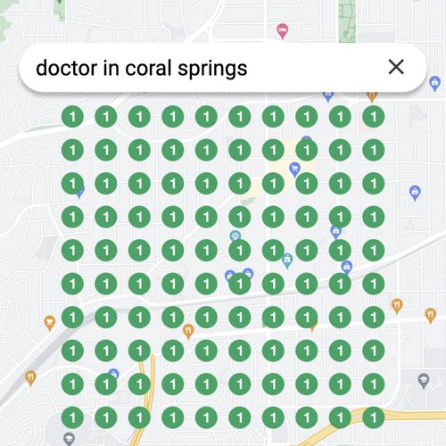 Leading Google Maps listing for healthcare in Coral Springs