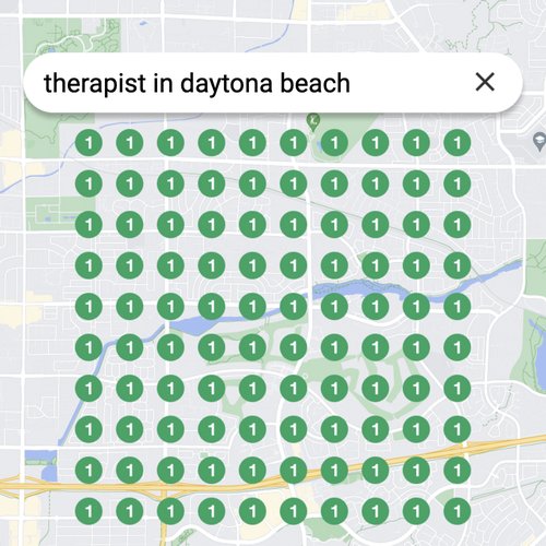 Ranking #1 as a therapist on Google Maps in Daytona Beach