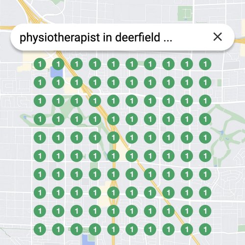 Ranking #1 as an physiotherapist on Google Maps in Deerfield Beach