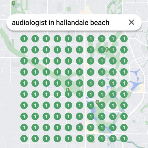 Ranking #1 as an audiologist in Hallandale Beach on Google Maps